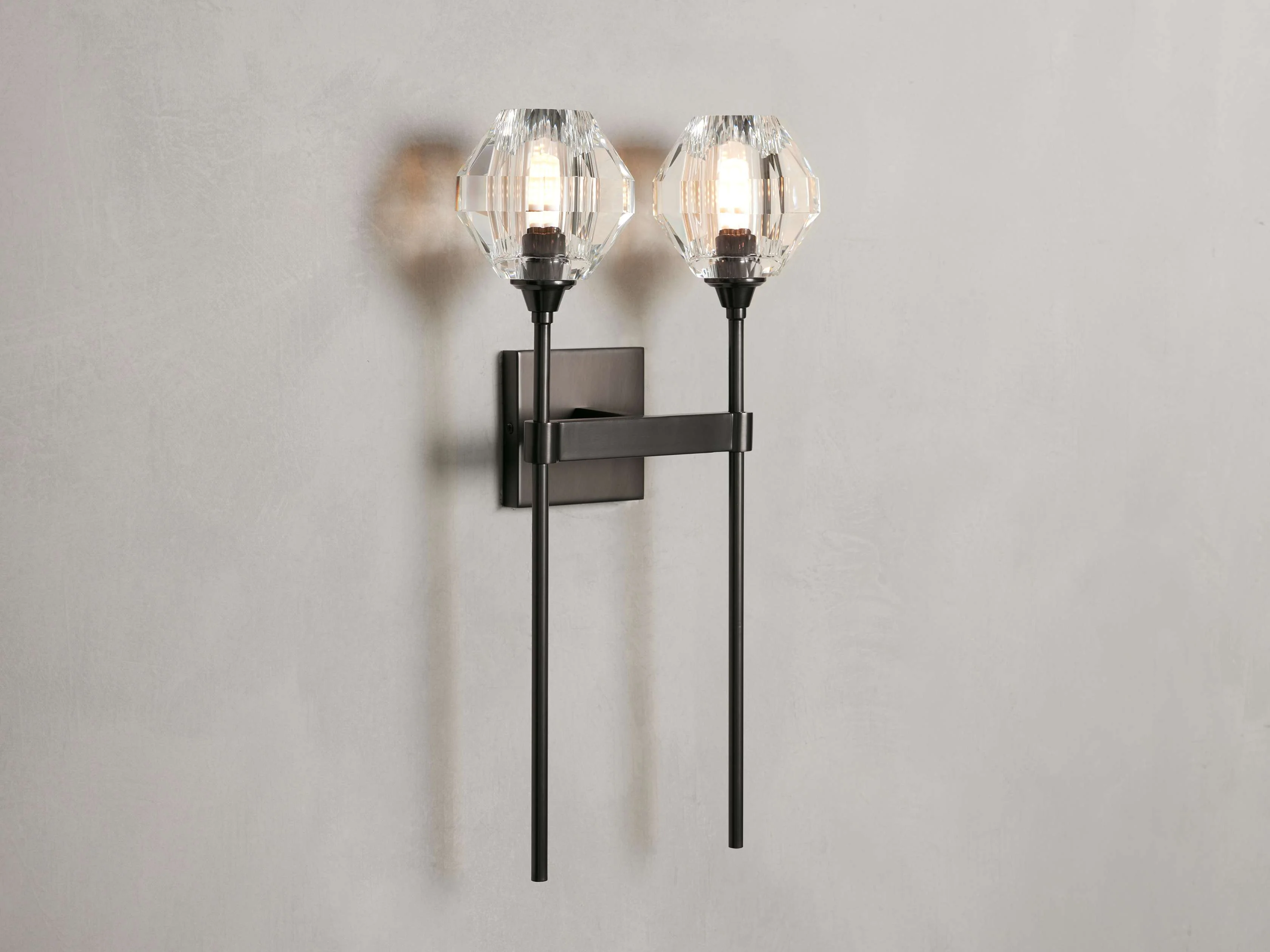 Amoroso Double Sconce in Bronze