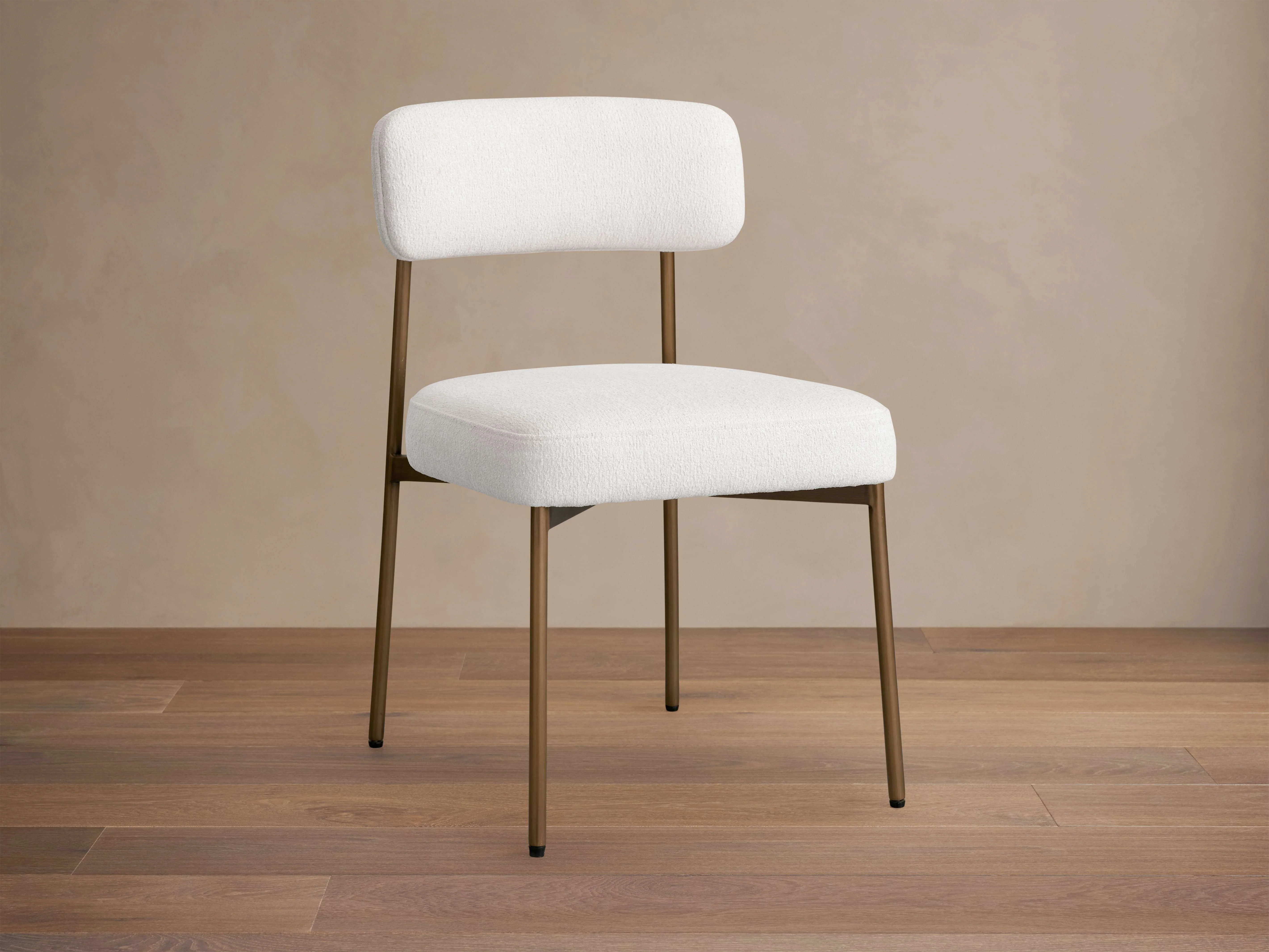 Billie Dining Chair in Antique Brass and Cushing Mellow