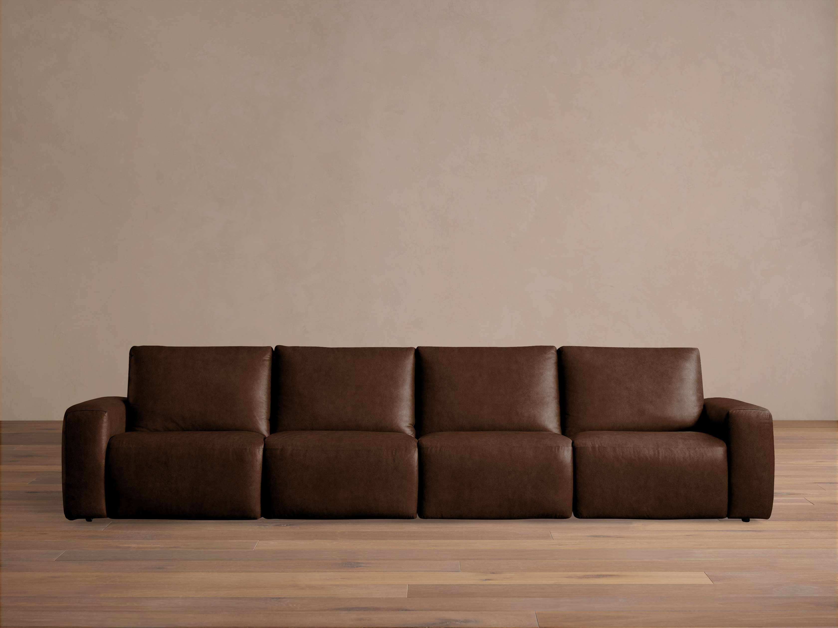 Brennan Leather Four-Piece Motion Sectional