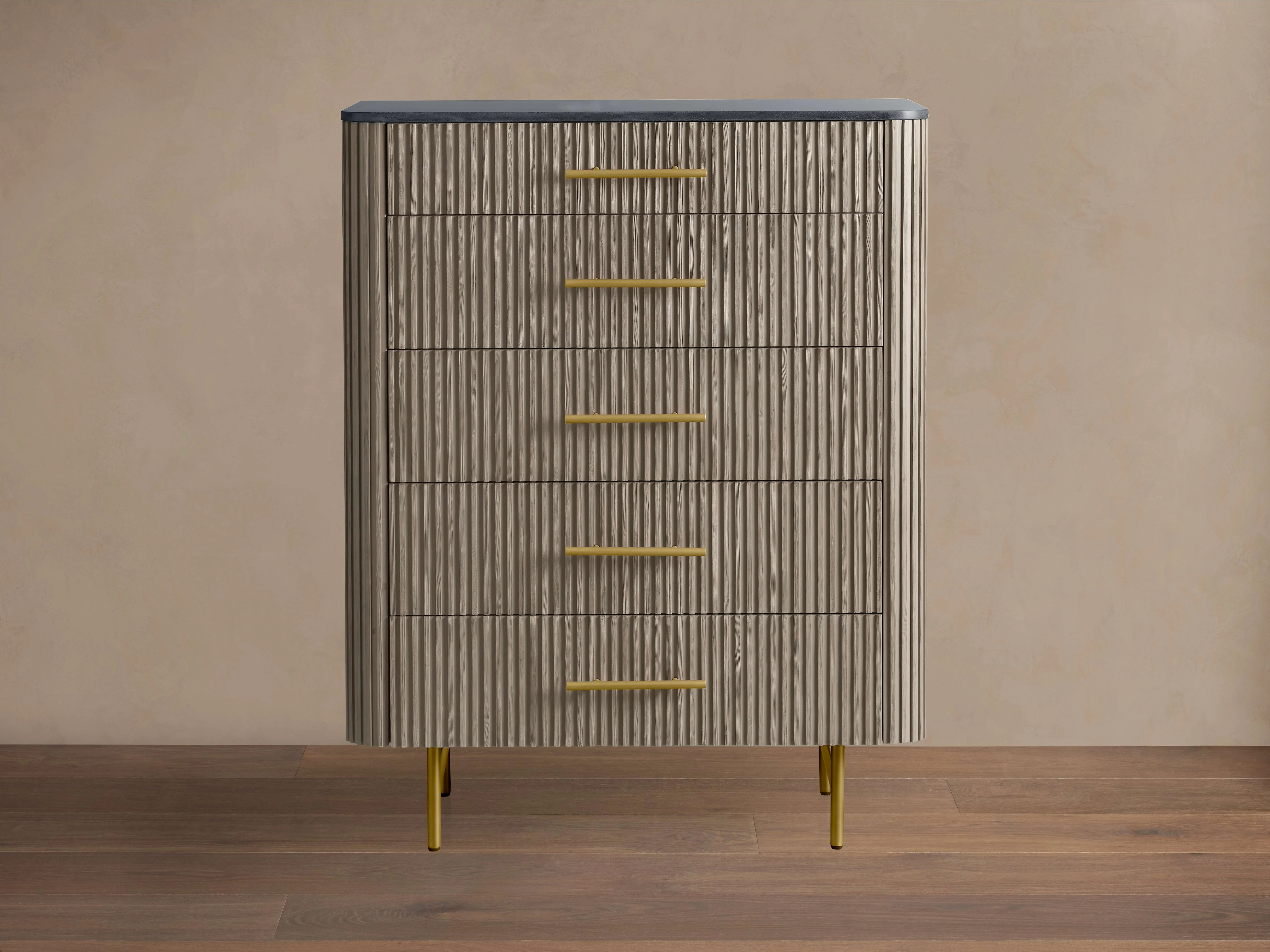 Finnley Five-Drawer Dresser in Liath Smoke