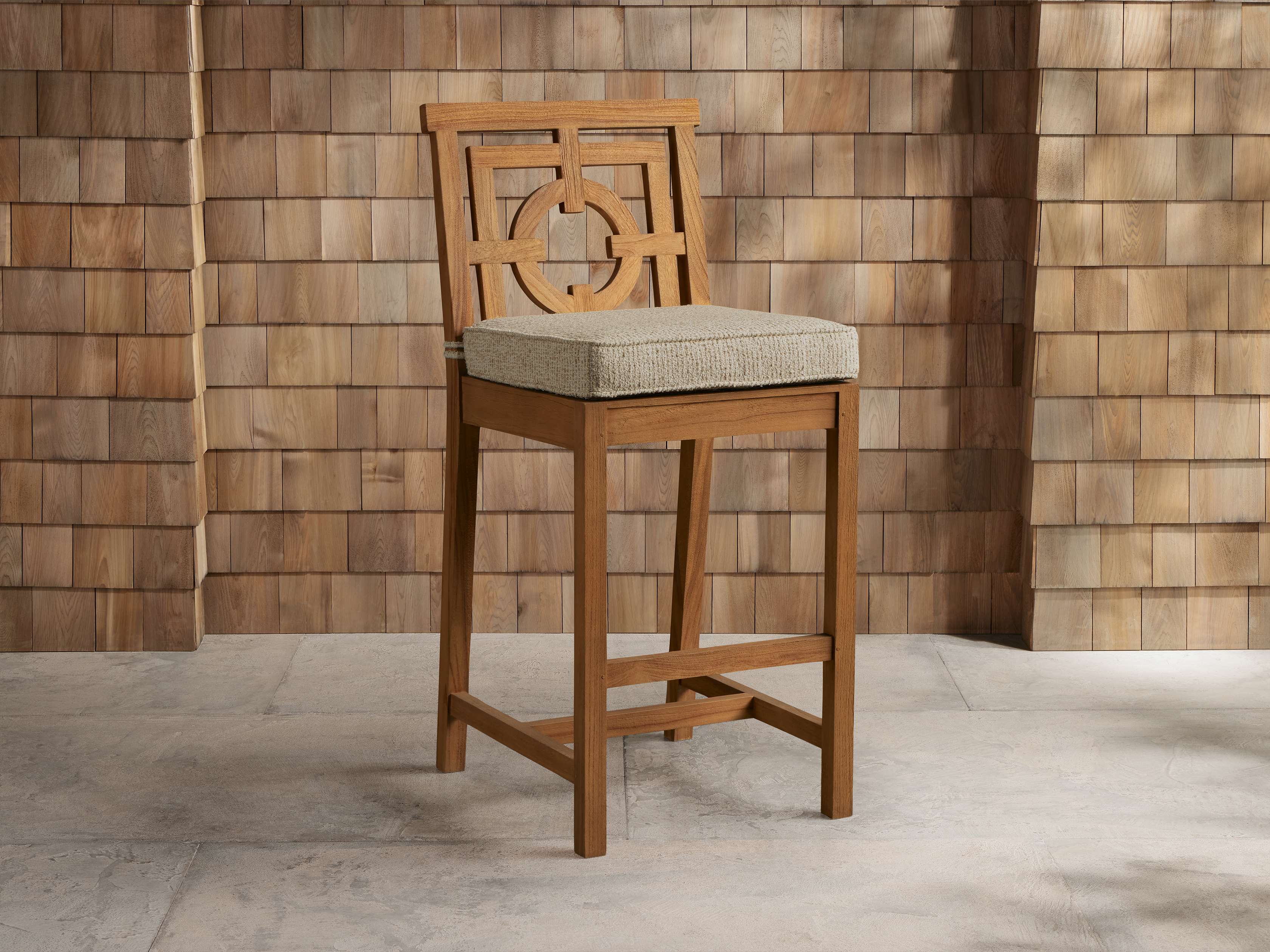 Hamptons Outdoor Barstool in Weathered Fawn