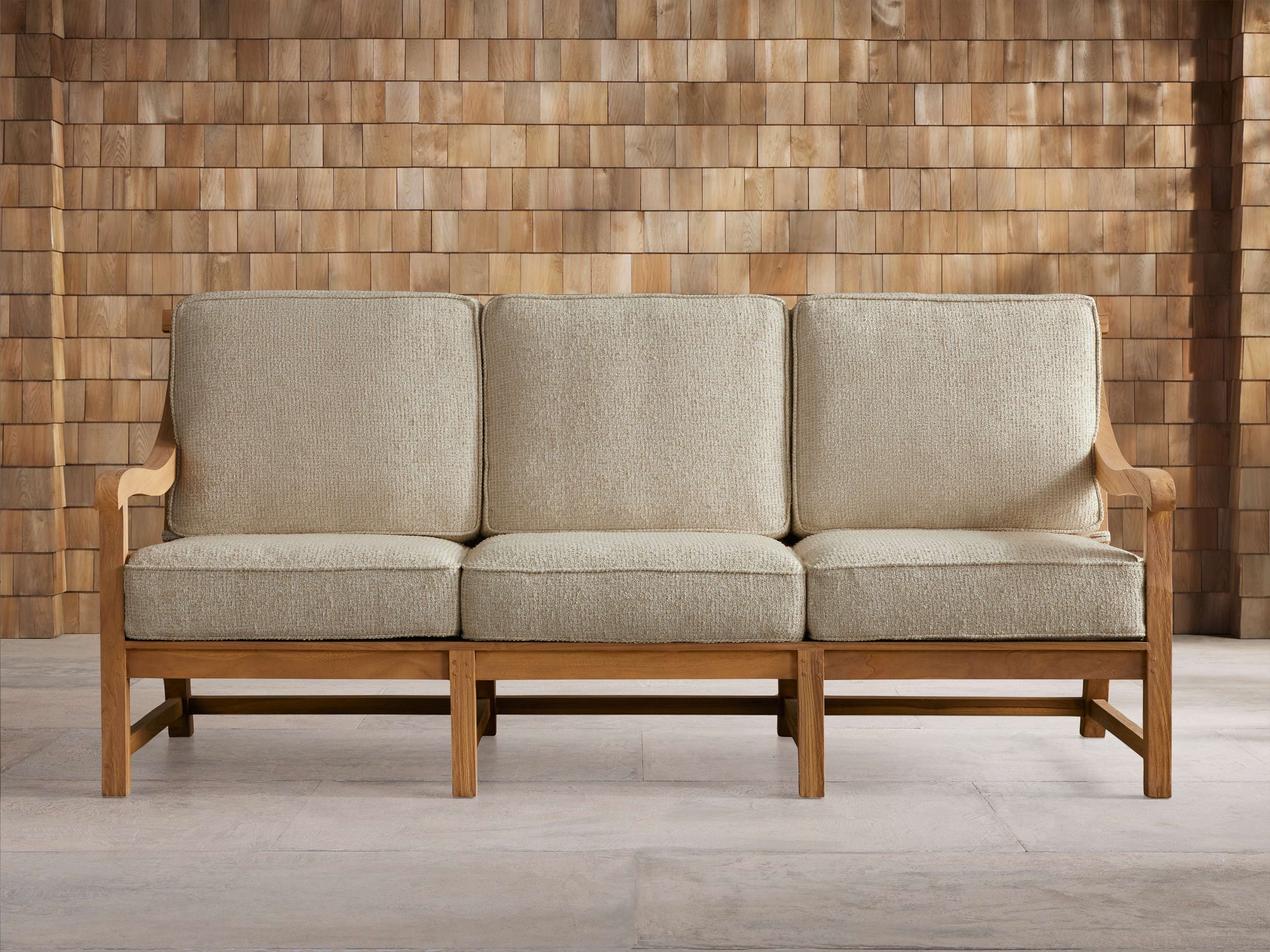 Hamptons Outdoor Deep Sofa in Weathered Fawn