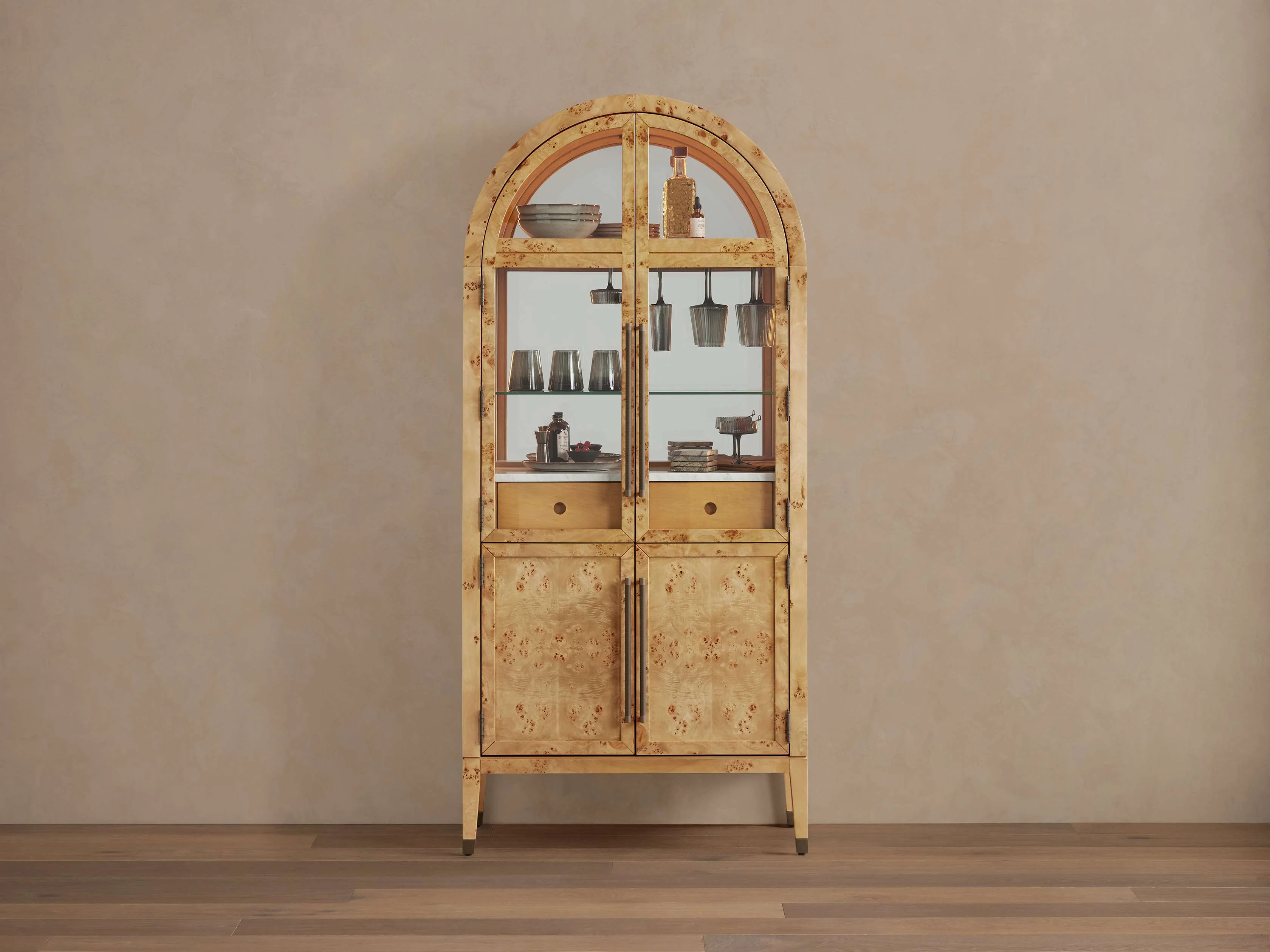Hattie Burl Bar Cabinet