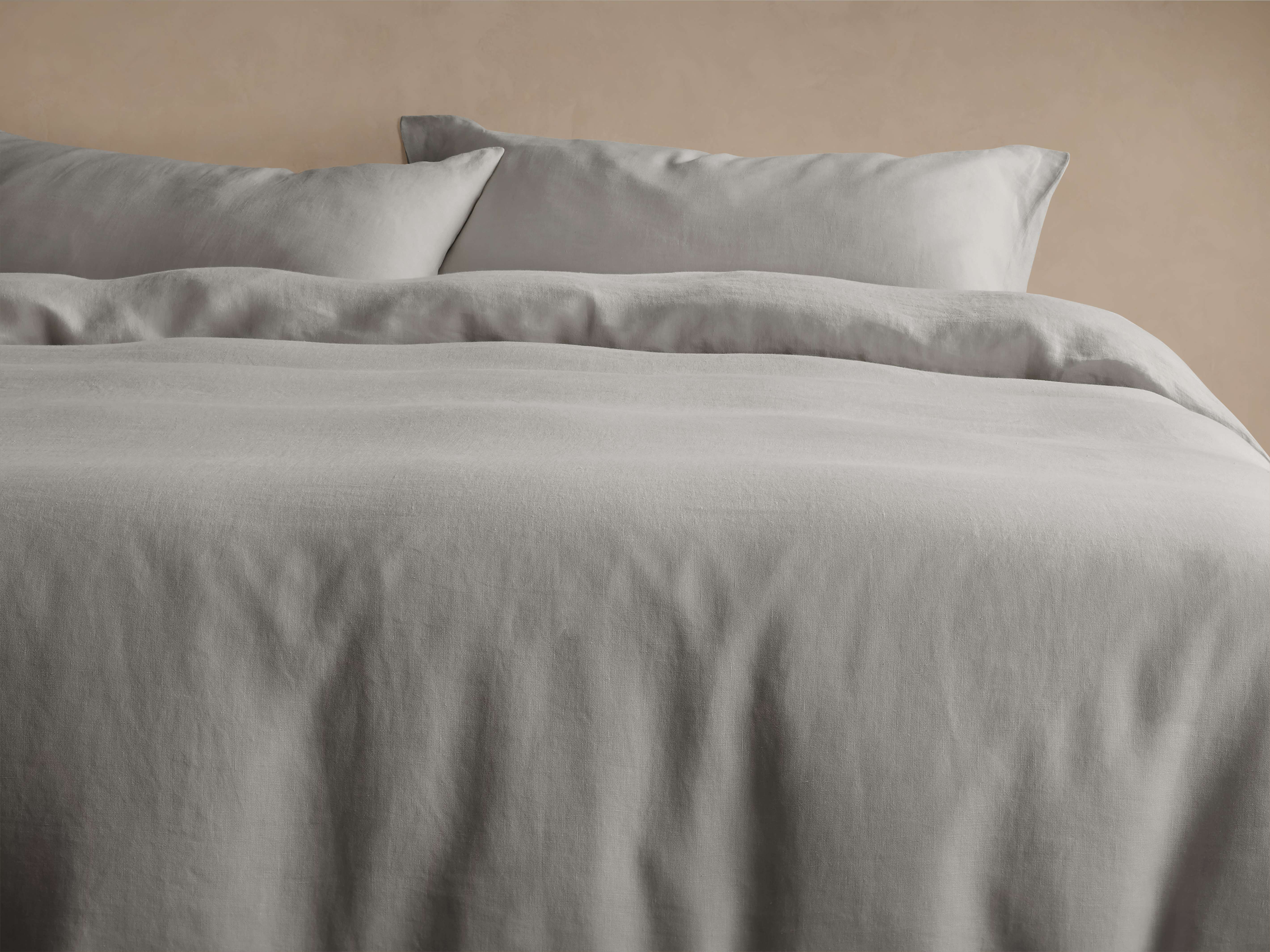 Italian Garment-Dyed Linen Duvet Set in Mist