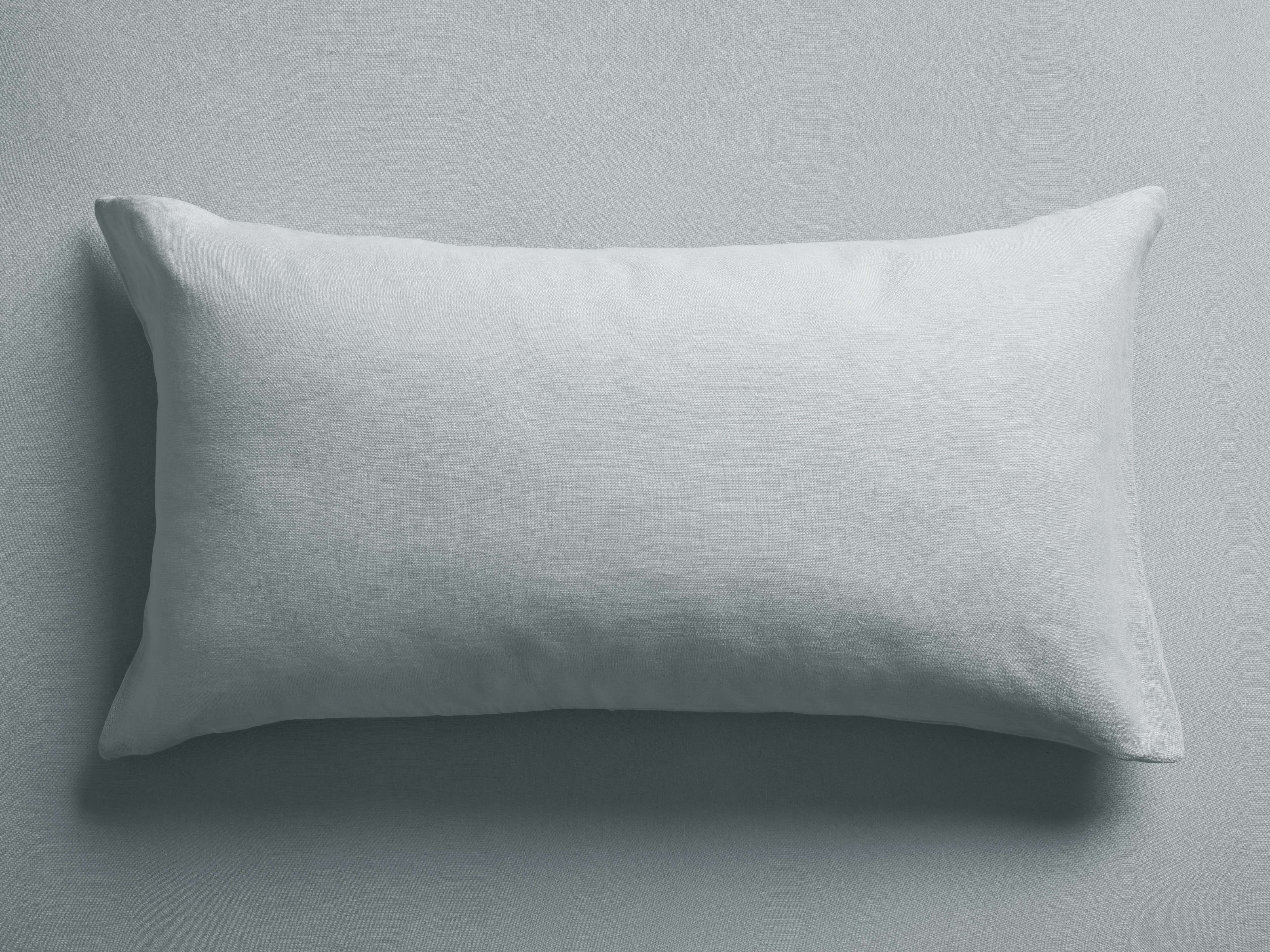 Italian Garment-Dyed Linen Sham in Sky