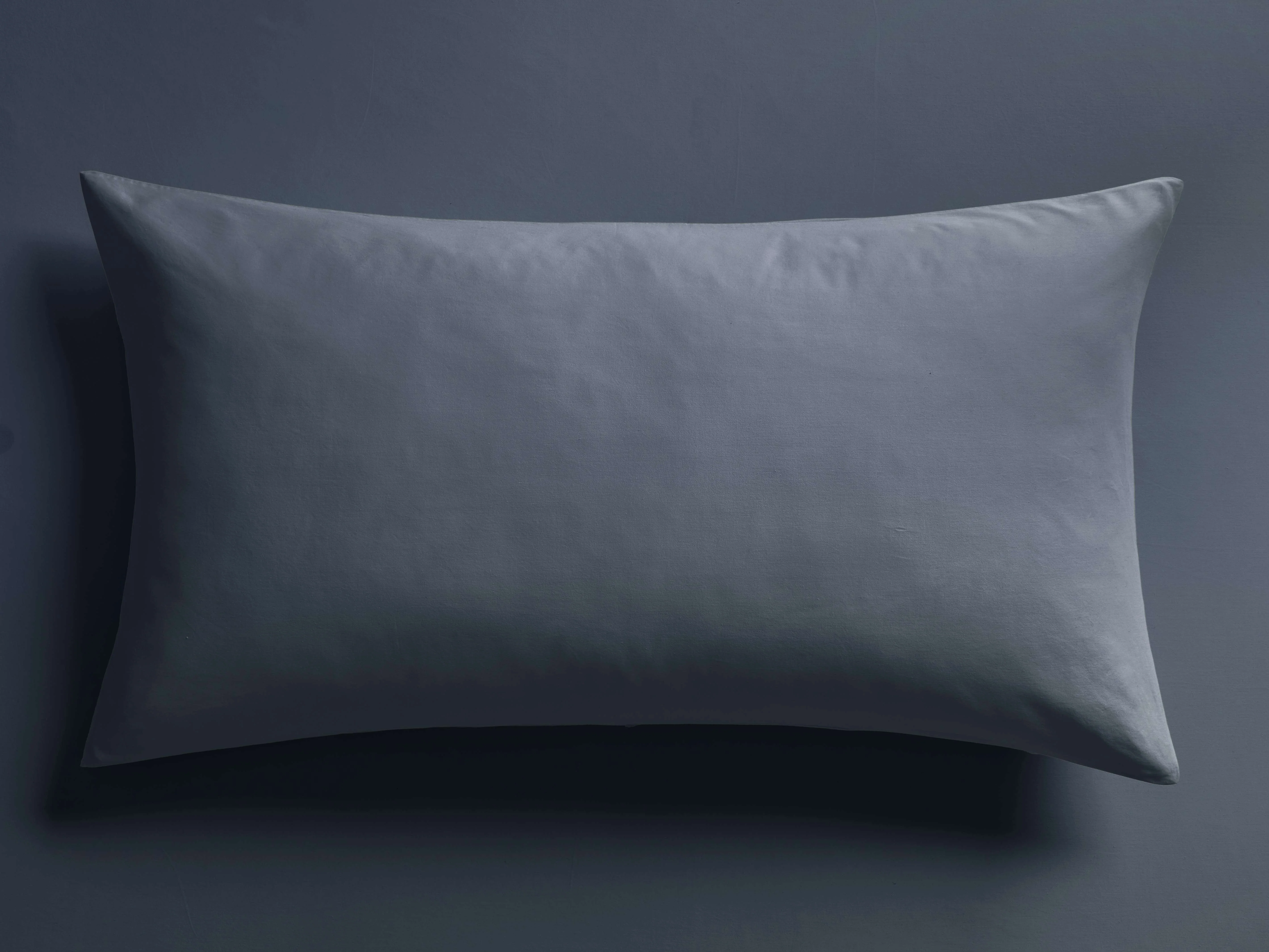 Italian Garment-Dyed Sateen Sham in Indigo