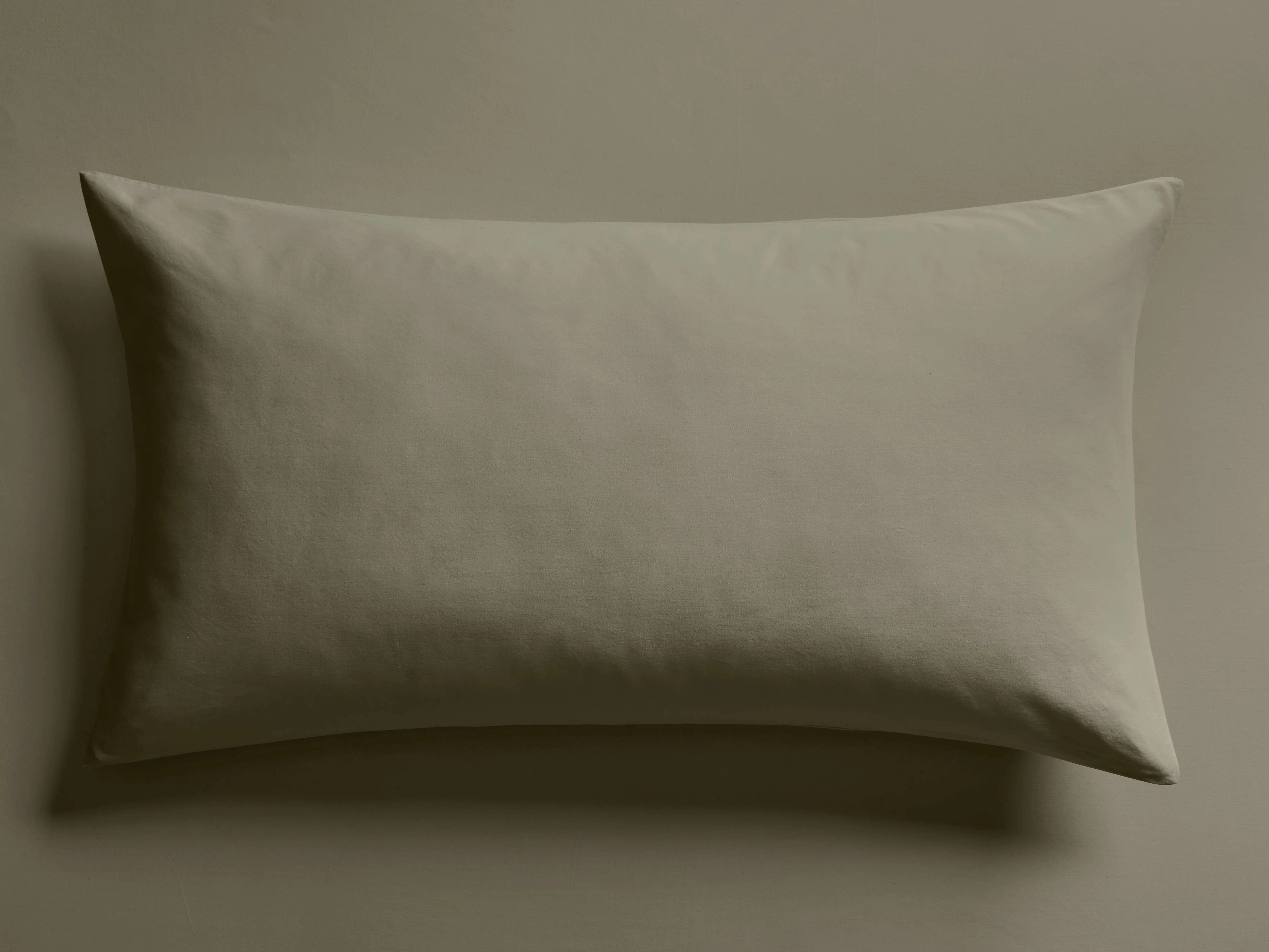 Italian Garment-Dyed Sateen Sham in Moss