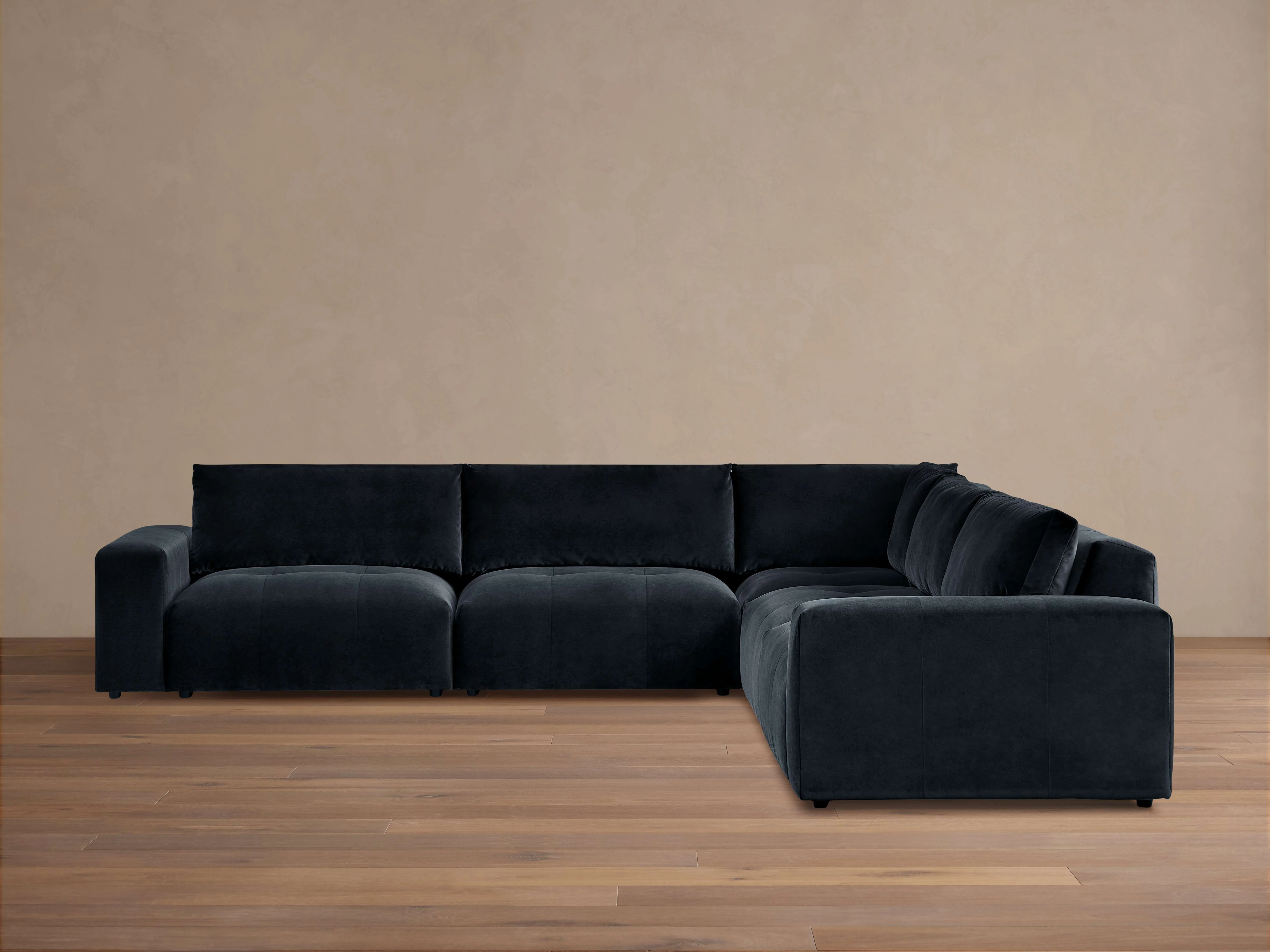 Keegan Five-Piece Corner Sectional in Banks Midnight