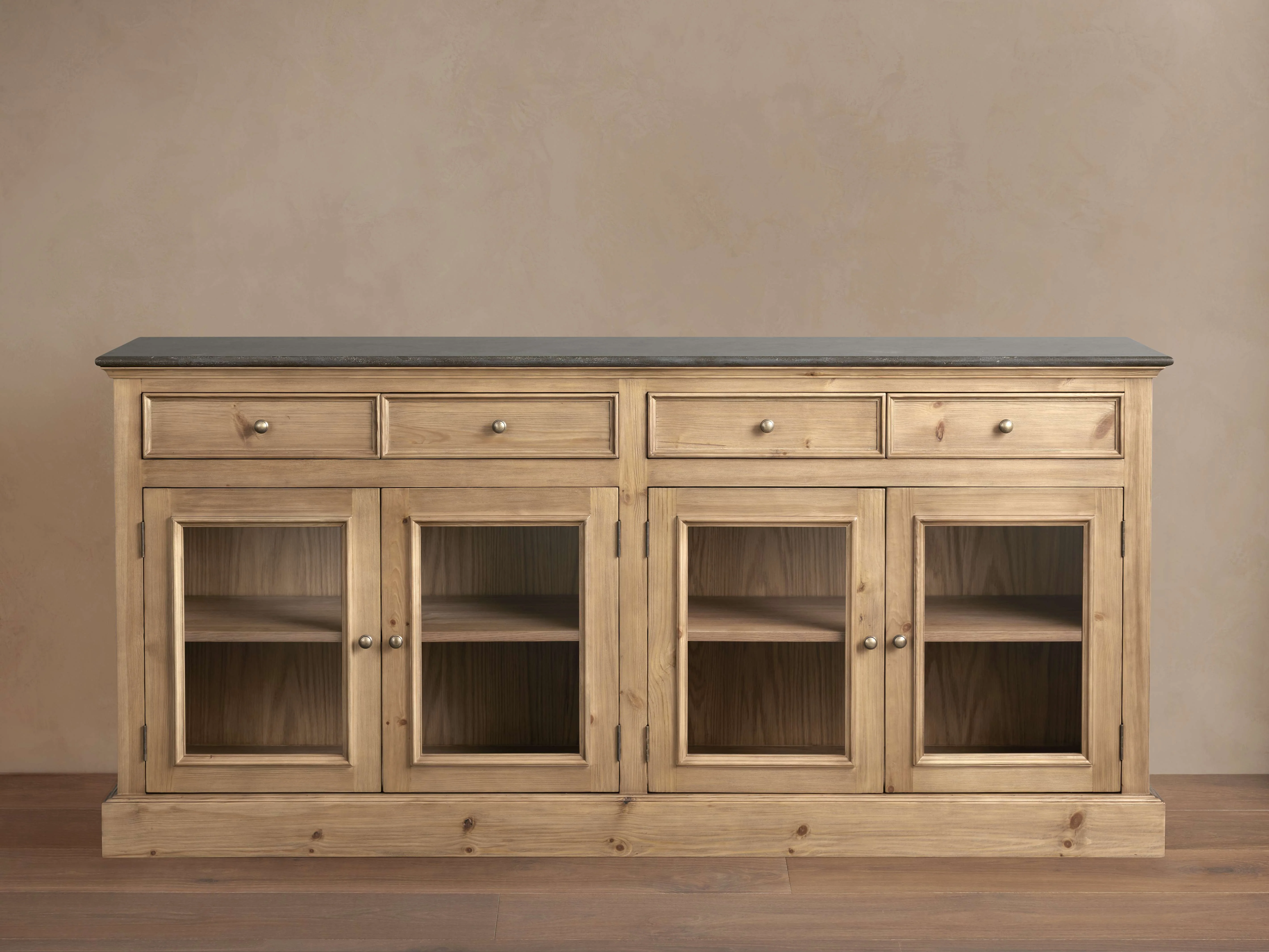 Kensington Glass Buffet in Honey