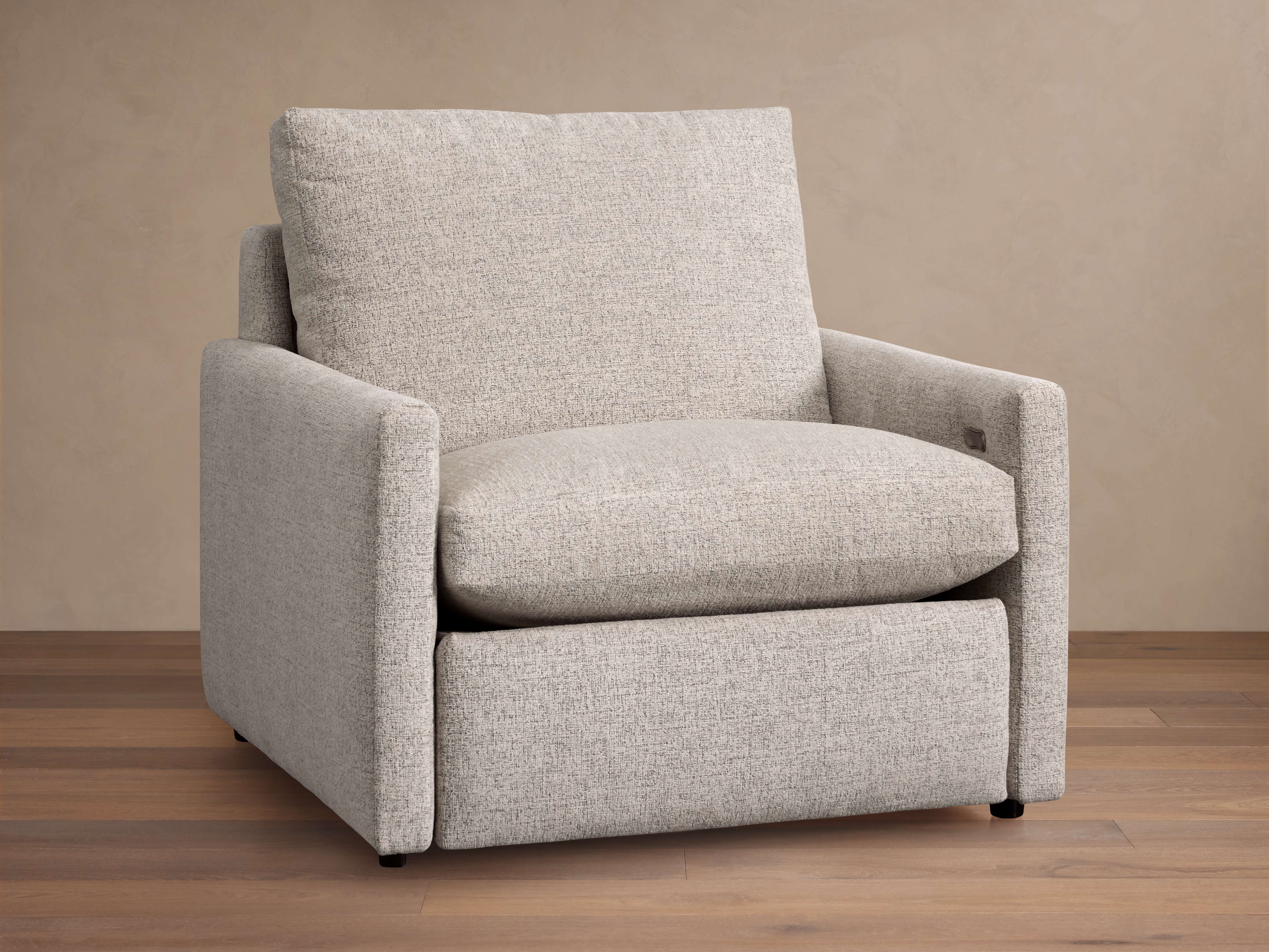 Kipton Slim Arm Motion Recliner in Plush Linen