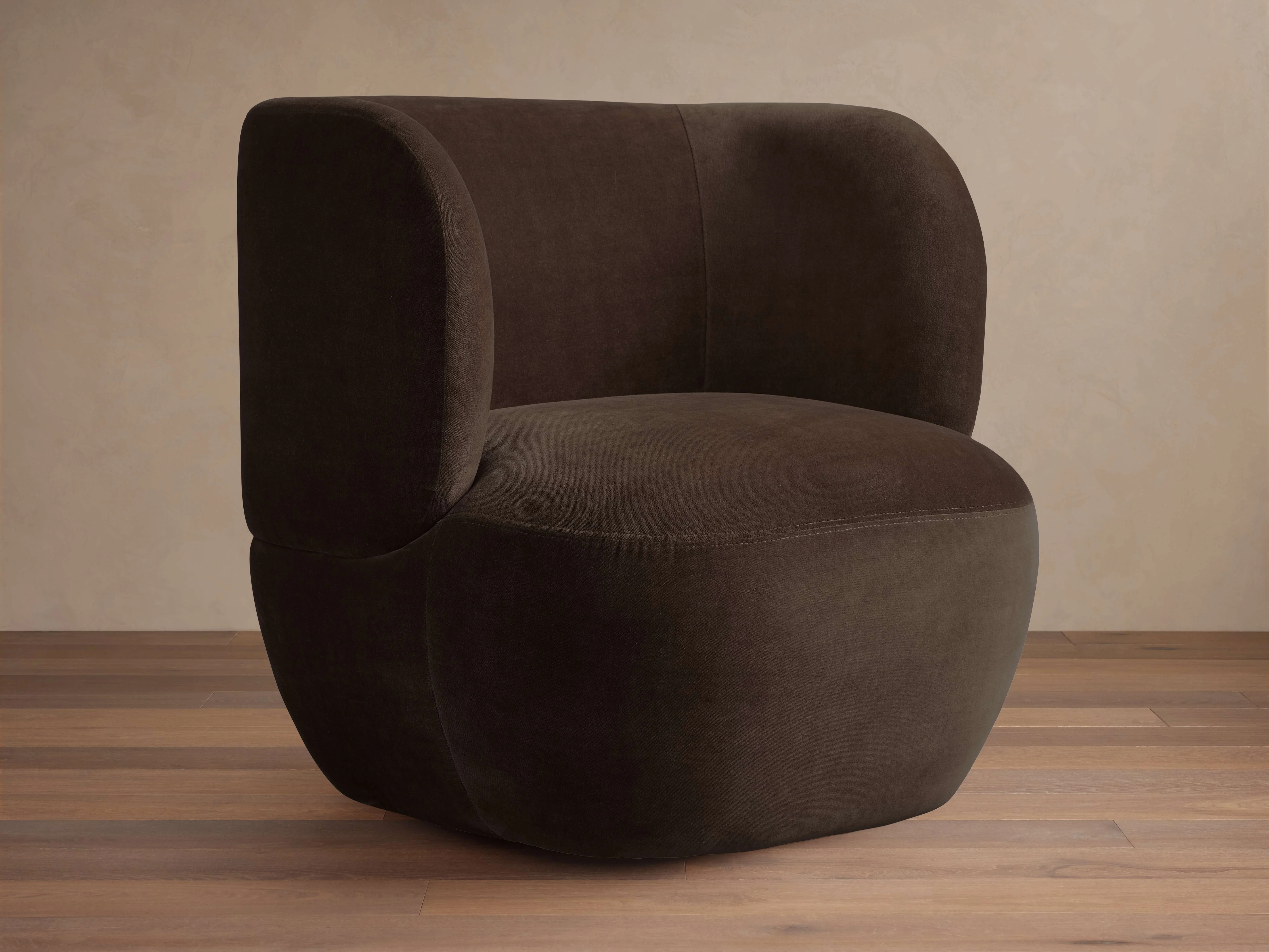 Lenny Swivel Chair in Banks Mocha