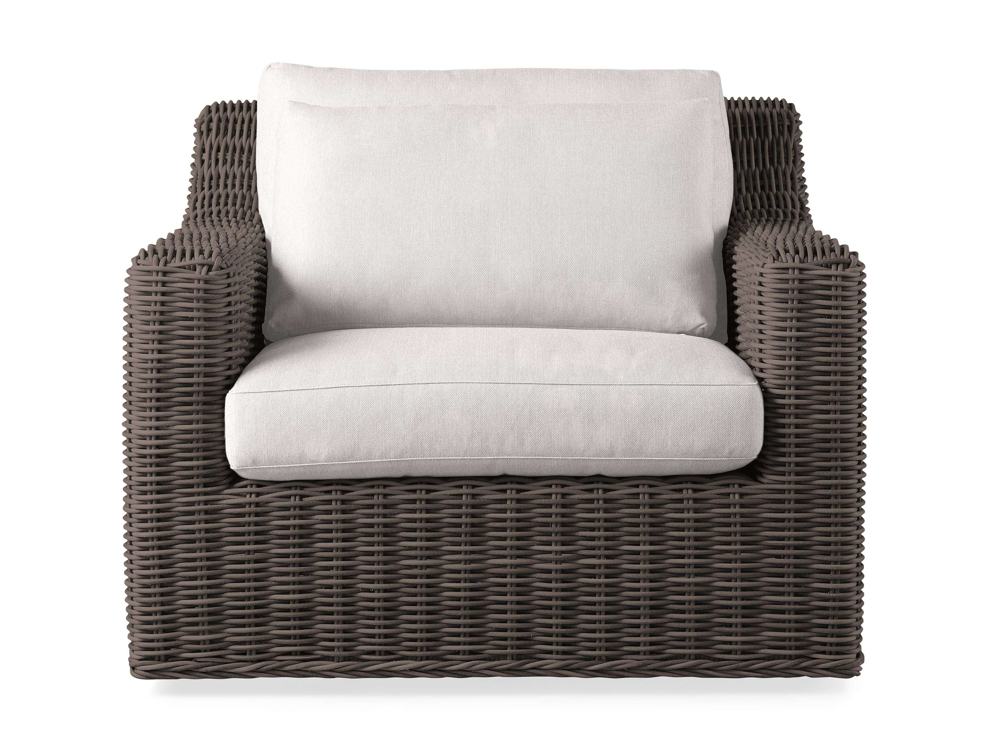 Montauk Outdoor Swivel Chair in Dry Bark
