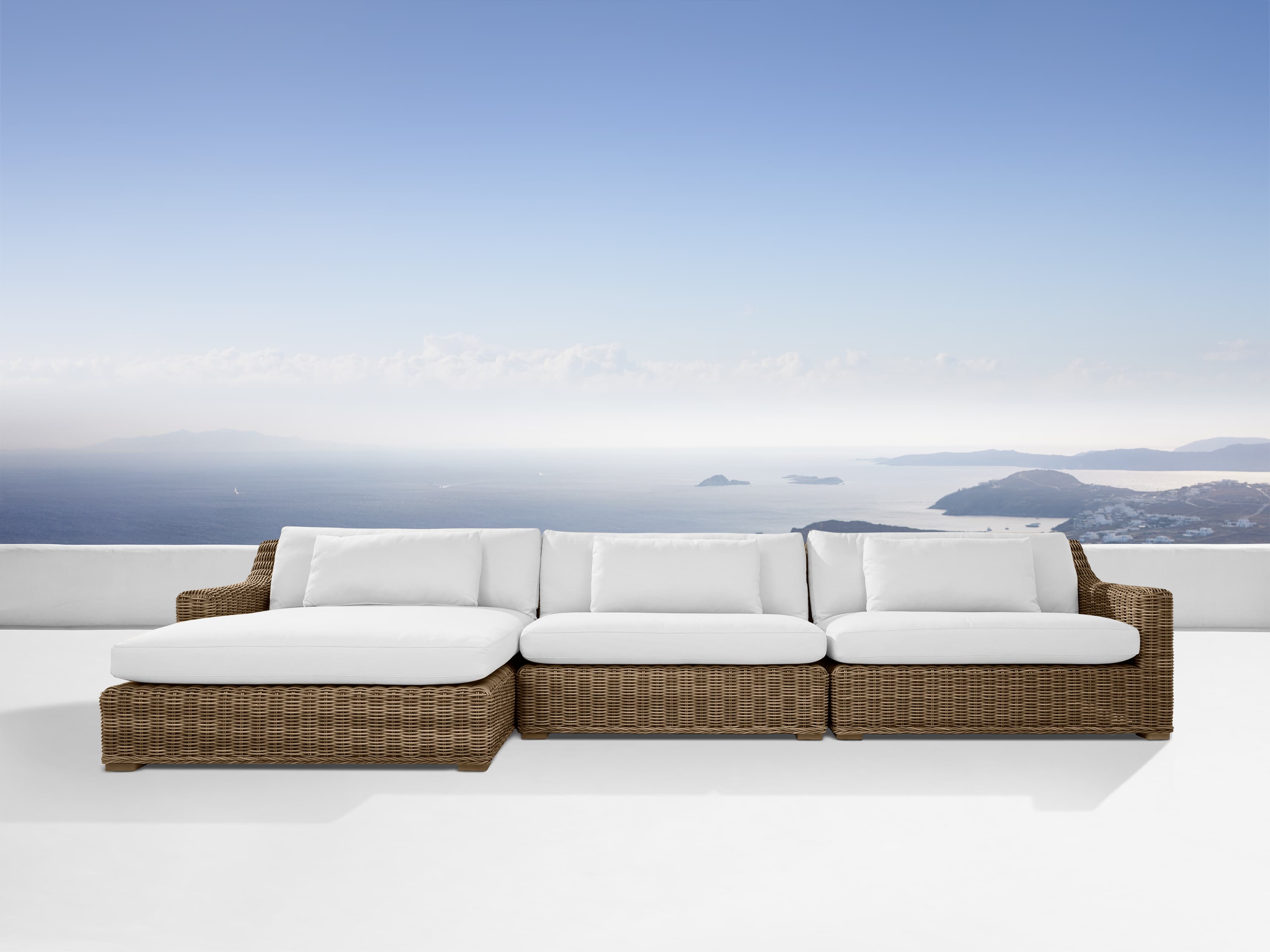 Montauk Outdoor Three-Piece Sectional