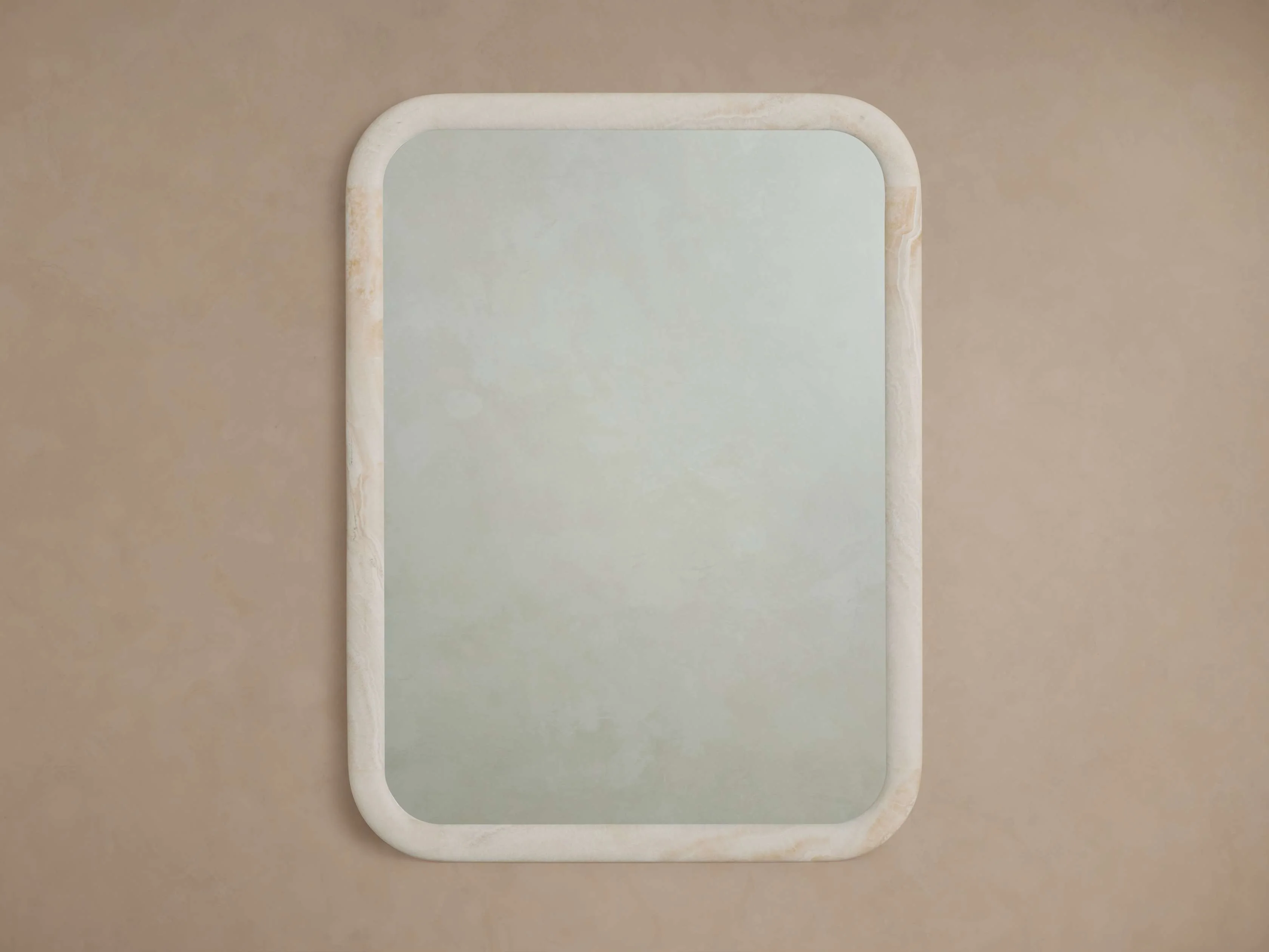 Vale Wall Mirror in White Onyx