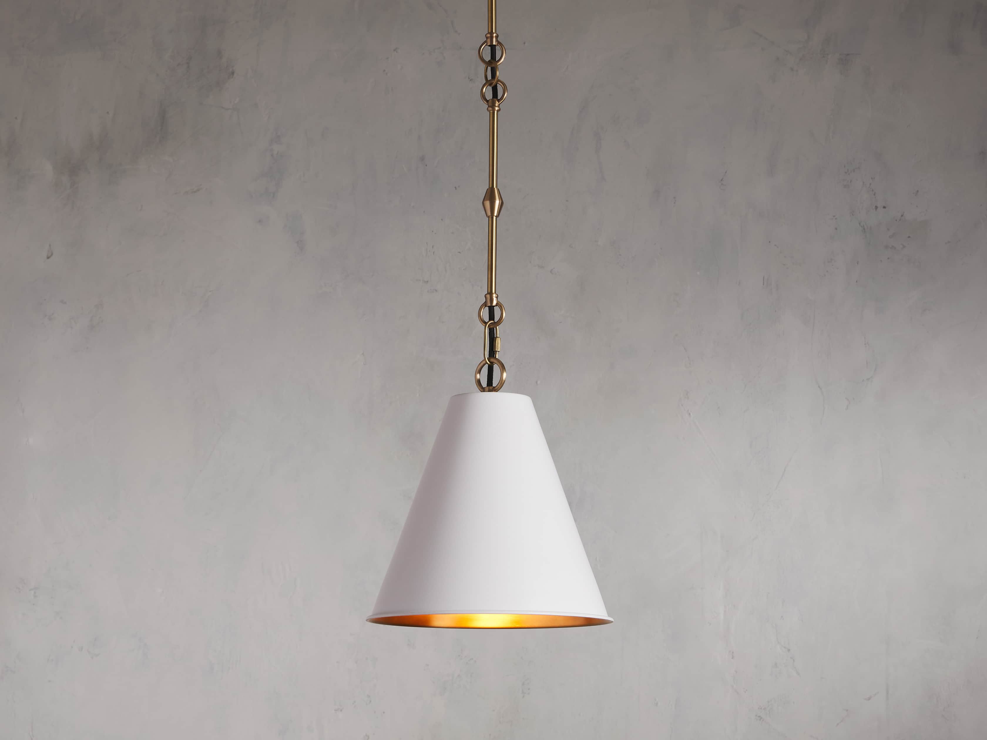 Watley Cone Pendant in White