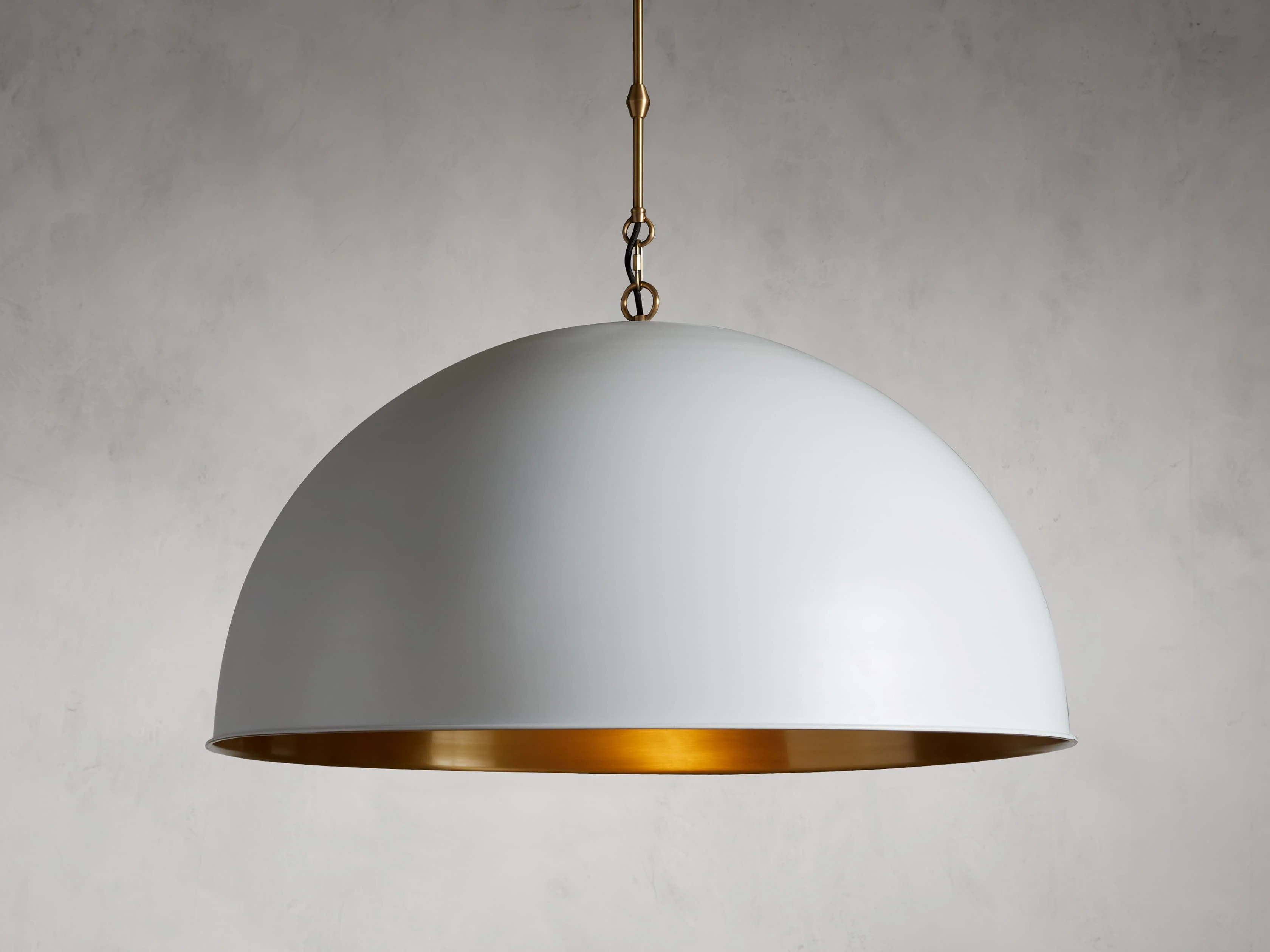 Watley Dome Pendant in White